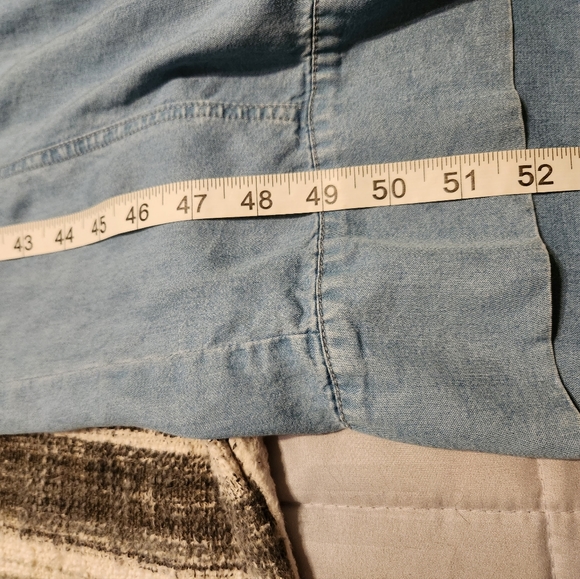 Laundry by Shelli Segal denim jumper zip up sz 8 - Picture 9 of 10